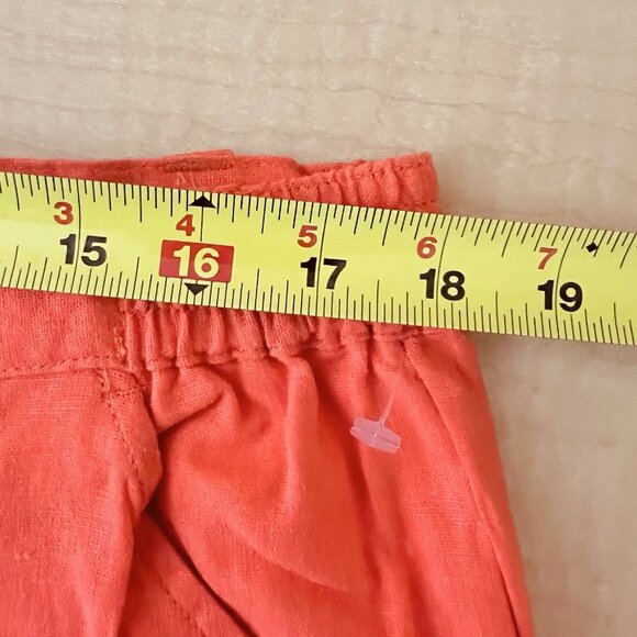 King Size Women Orange Linen Blend Cargo Pant Sz 38 Tall High Rise Straight NWOT - Picture 9 of 12